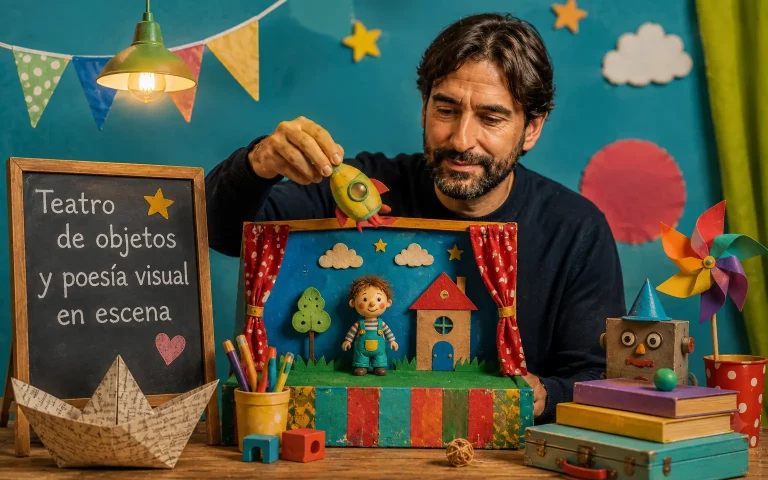 Teatro de objetos y poesía visual en escena Actor marionetista