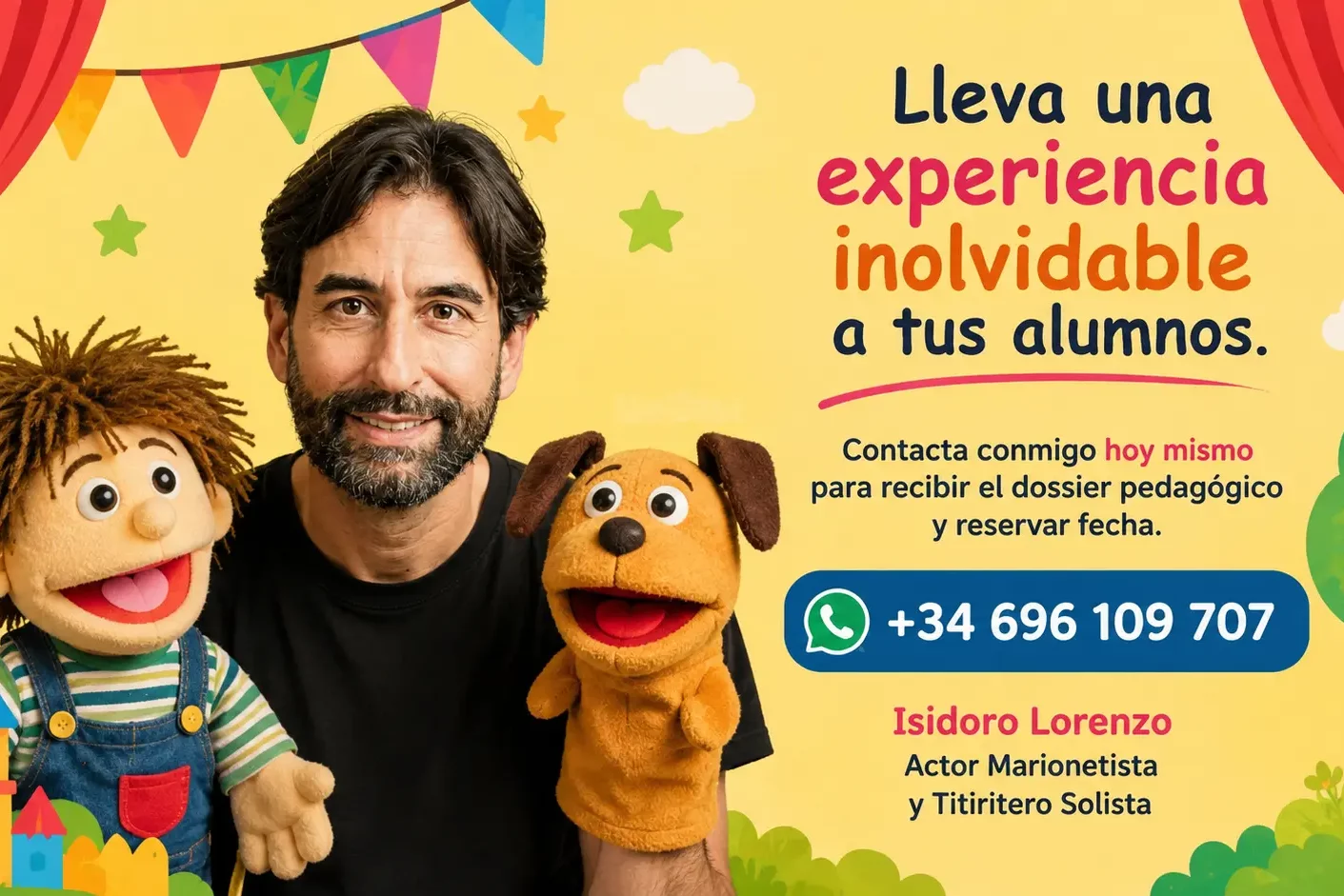 Teatro de títeres infantil y cuentacuentos educativos